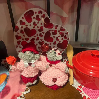 🔥LAST DAY 50% OFF - 💖🐭Crochet Valentine Mouse Couple